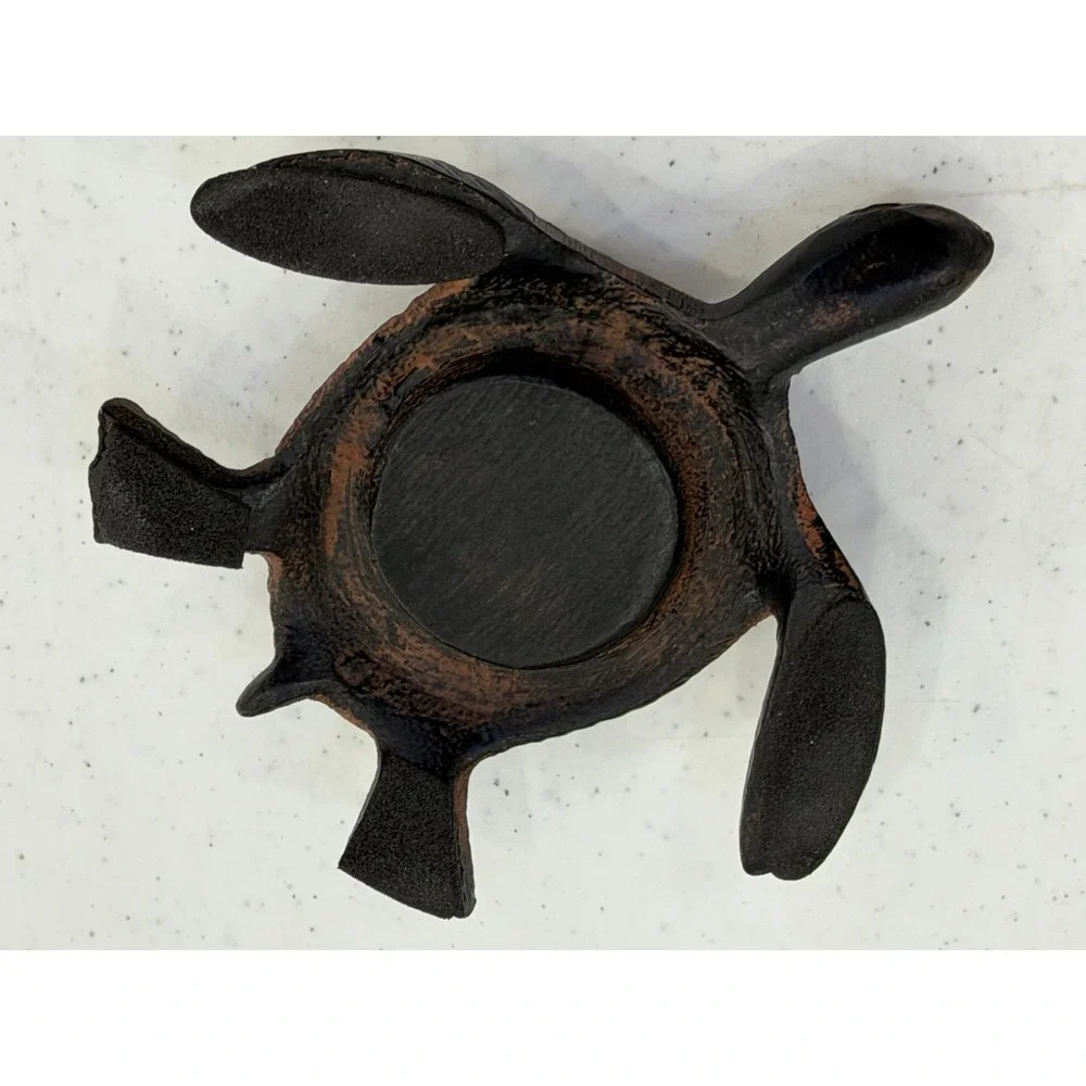 Cast Iron Metal Turtle Tea Light Candle Holder Votive Bronze Pier One 5
